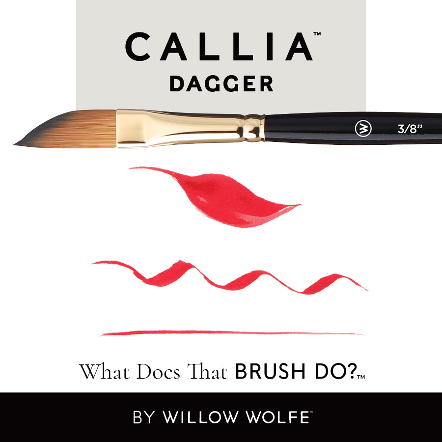 Willow Wolfe Callia Artist Brushes - Watercolor Dagger Set – Multimedia  Artboard