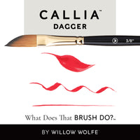 Willow Wolfe Callia Artist Brushes - Watercolor Dagger Set