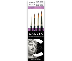 Willow Wolfe Callia Artist Brushes - Watercolor Basic Set