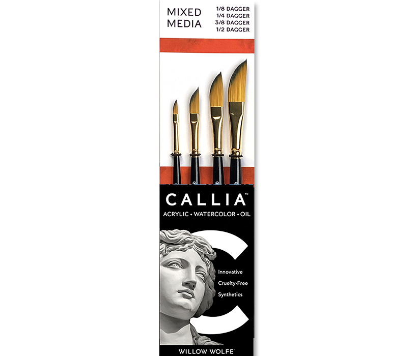 Willow Wolfe Callia Artist Brushes - Watercolor Dagger Set – Multimedia  Artboard